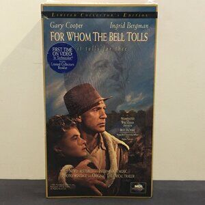 For Whom the Bell Tolls VHS 1995 2 Tape Set Booklet Sealed Gary Cooper